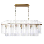 Люстра подвесная овальная со стеклянными трубками Nembus варинант исполнения - 1 | Loft Concept в Санкт-петербурге