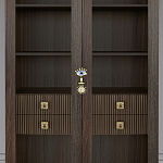 Дизайнерский шкаф витрина Elsa Dreams Walnut с 4-мя ящиками варинант исполнения - 2 | Loft Concept в Санкт-петербурге