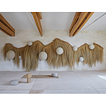 Большая дизайнерская Инсталляция из соломы RAFFIA Installation  варинант исполнения - 3 | Loft Concept в Санкт-петербурге