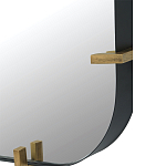 Зеркало настенное в черной металлической раме Mirror Cardinal варинант исполнения - 2 | Loft Concept в Санкт-петербурге