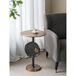 Столик приставной с абстрактным основанием и акцентом в виде золотистого диска Heavenly Space варинант исполнения - 7 | Loft Concept в Санкт-петербурге