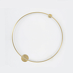 Бра светодиодное круглой формы с рамкой цвета латунь Ring Horizontal варинант исполнения - 1 | Loft Concept в Санкт-петербурге