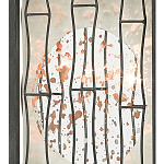 Бра с круглой зеркальной вставкой с эффектом ржавчины Stunning Radiance варинант исполнения - 1 | Loft Concept в Санкт-петербурге