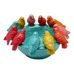 Декоративное дизайнерское блюдо разноцветные попугаи  варинант исполнения - 1 | Loft Concept в Санкт-петербурге