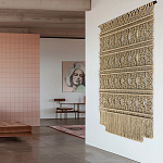 Панно на стену плетеное Макраме бежевый цвет  варинант исполнения - 4 | Loft Concept в Санкт-петербурге