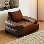 Кресло кожаное с деревянным каркасом Medieval Furniture варинант исполнения - 1 | Loft Concept в Санкт-петербурге