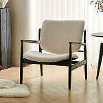 Кресло с каркасом и ножками из древесины и мягкими сиденьем и спинкой Venice варинант исполнения - 3 | Loft Concept в Санкт-петербурге