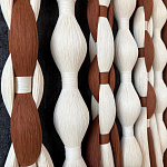 Дизайнерский Декор на стену с кисточками из хлопковых нитей wall panel Thread brushes варинант исполнения - 3 | Loft Concept в Санкт-петербурге