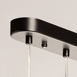 Люстра с 3-мя плафонами волнообразной формы цвета янтарь и 2-мя прозрачными шарообразными плафонами Lucid Rain  варинант исполнения - 10 | Loft Concept в Санкт-петербурге