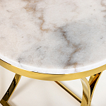 Кофейный столик на подстолье золотого цвета Noelle варинант исполнения - 4 | Loft Concept в Санкт-петербурге