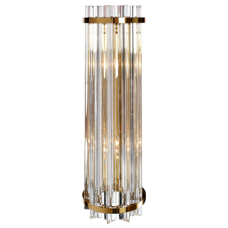 Бра Suspension Glass Cylinders Sconces 55 Глянцевое золото Прозрачный в Санкт-петербурге | Loft Concept 