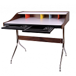 Письменный стол с 2-мя чёрными выдвижными ящиками и нишей с цветными разделителями Ballan варинант исполнения - 3 | Loft Concept в Санкт-петербурге