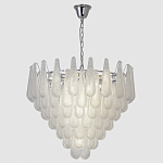 Люстра с подвесками из рифленного стекла в форме капель Textured Glass Chandelier варинант исполнения - 9 | Loft Concept в Санкт-петербурге