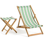 Шезлонг из акации и ткани Argentina варинант исполнения - 7 | Loft Concept в Санкт-петербурге