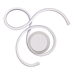 Бра белого цвета с изогнутыми световыми линиями и круглым основанием Luke Lampco Tracer Lamp варинант исполнения - 1 | Loft Concept в Санкт-петербурге