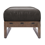 Банкетка Duncan винтажная черная кожа варинант исполнения - 2 | Loft Concept в Санкт-петербурге