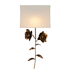 Бра с  каркасом в виде цветков розы и тканевым абажуром Flowers and Fox Roses варинант исполнения - 1 | Loft Concept в Санкт-петербурге