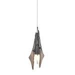 Подвесной светильник с черной металлической основой и рельефным плафоном Glass Pod варинант исполнения - 1 | Loft Concept в Санкт-петербурге