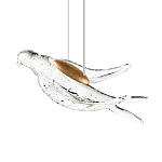 Подвесной светильник с прозрачной стеклянной птичкой Serip Voa варинант исполнения - 1 | Loft Concept в Санкт-петербурге