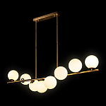 Люстра на штанге с 8-ю белыми шарообразными плафонами Bubble Chandelier варинант исполнения - 3 | Loft Concept в Санкт-петербурге