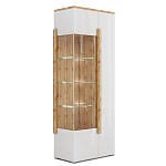 Шкаф-витрина двухдверная с белым глянцевым фасадом Grace of Furniture варинант исполнения - 1 | Loft Concept в Санкт-петербурге