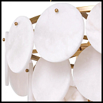 Люстра четырехъярусная с подвесками в форме дисков Cryptocrystalline Stone варинант исполнения - 2 | Loft Concept в Санкт-петербурге