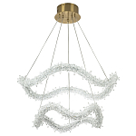 Двухъярусная кольцевая люстра с хрустальным декором Gilbertine Crystal Wavy Ring Chandelier варинант исполнения - 2 | Loft Concept в Санкт-петербурге