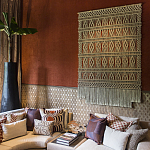 Панно на стену плетеное Макраме бежевый цвет  варинант исполнения - 9 | Loft Concept в Санкт-петербурге