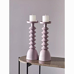 Подсвечник фигурный розовый Bright Accent 36 см варинант исполнения - 3 | Loft Concept в Санкт-петербурге