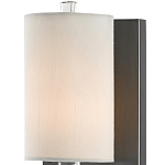 Бра на прозрачном штативе с тканевым абажуром в форме цилиндра Conciseness варинант исполнения - 1 | Loft Concept в Санкт-петербурге