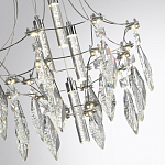 Люстра подвесная из металла с хрустальными подвесками прозрачного цвета Quasar 41 варинант исполнения - 9 | Loft Concept в Санкт-петербурге