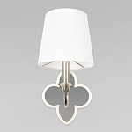 Бра с белым текстильным абажуром и фигурным основанием с зеркальной вставкой Vitorino варинант исполнения - 24 | Loft Concept в Санкт-петербурге