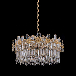 Люстра круглая с декоративными элементами в виде крупных хрустальных цветов Palace Gardens варинант исполнения - 1 | Loft Concept в Санкт-петербурге