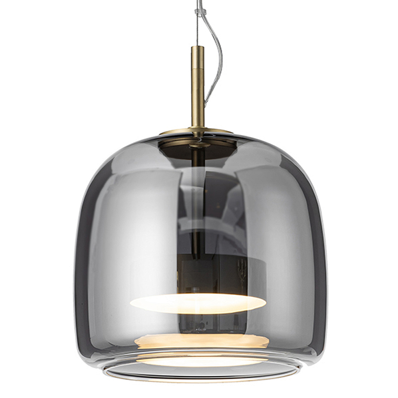 Подвесной светильник Blanton Dark Smoky Hanging Lamp 26 Золотой Стекло Смок в Санкт-петербурге | Loft Concept 