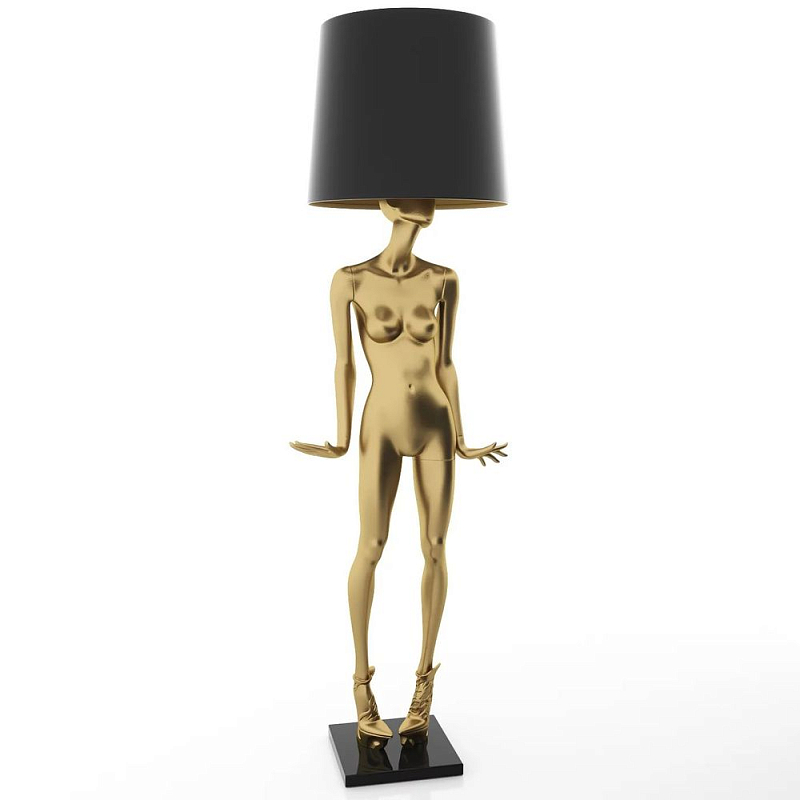 Лампа MANNEQUIN LAMP с абажуром модельный позинг Глянцевый черный Черный матовый Глянцевый белый Белый матовый Серый матовый Золотой Красный в Санкт-петербурге | Loft Concept 