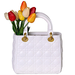 Декоративная ваза в виде сумки Bag Vase White варинант исполнения - 1 | Loft Concept в Санкт-петербурге