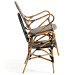 Кресло плетеное из ротанга Ronald Black White Rattan Chair варинант исполнения - 6 | Loft Concept в Санкт-петербурге