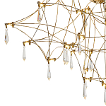 Потолочный светильник с тонкой металлической конструкцией цвета золото Quasar варинант исполнения - 3 | Loft Concept в Санкт-петербурге