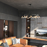 Люстра круглая с трубчатыми лампочками Vanguard Circle варинант исполнения - 4 | Loft Concept в Санкт-петербурге