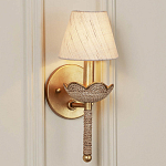 Бра из кованого железа с отделкой плетеной веревкой и сусальным золотом Parisian Style варинант исполнения - 5 | Loft Concept в Санкт-петербурге