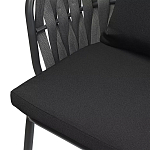 Стул мягкий с декором в виде плетеных лент на спинке и подлокотниках Semicircular Chair Decorated with Ribbons варинант исполнения - 11 | Loft Concept в Санкт-петербурге