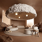 Вязаный подвесной светильник из шерсти Dome Wool Lamp  варинант исполнения - 1 | Loft Concept в Санкт-петербурге