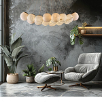 Люстра подвесная круглая с сферическими плафонами из натурального камня Glowing Spheres варинант исполнения - 8 | Loft Concept в Санкт-петербурге