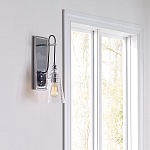 Бра с плафоном в форме колокола из прозрачного стекла с пузырьками Feiss варинант исполнения - 7 | Loft Concept в Санкт-петербурге