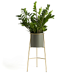 Кашпо из металла и латуни Elegance Elevated Planters оливковое  варинант исполнения - 2 | Loft Concept в Санкт-петербурге