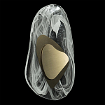 Бра овальное из стекла с золотым элементом Flow Texture  варинант исполнения - 8 | Loft Concept в Санкт-петербурге