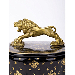 Шкатулка черного цвета с крышкой с фигуркой льва Eden Garden варинант исполнения - 2 | Loft Concept в Санкт-петербурге