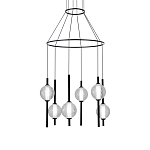 Люстра светодиодная с 6-ю сферическими стеклянными плафонами Splatter варинант исполнения - 2 | Loft Concept в Санкт-петербурге