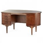 Дизайнерский письменный стол округлой формы с 4-мя ящиками и дверкой с полочками Rili варинант исполнения - 2 | Loft Concept в Санкт-петербурге