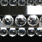 Люстра с двумя кольцами цвета хром и прозрачными хрустальными шарами по периметру Sacramento Transparent Balls Chandelier варинант исполнения - 7 | Loft Concept в Санкт-петербурге